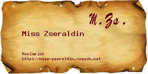 Miss Zseraldin névjegykártya